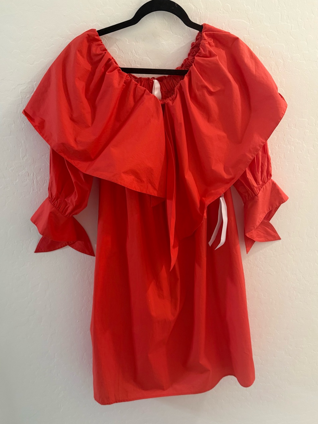 Merlette Nwt Bright Red Off The Shoulder Dress